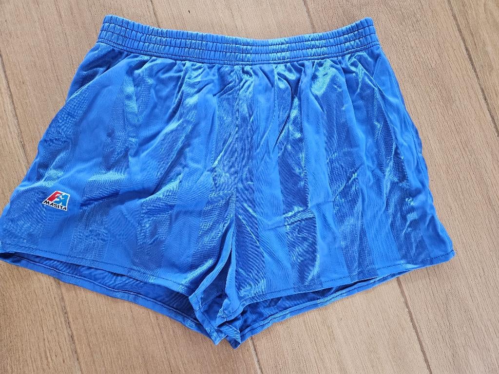 Blauwe korte sportbroek, Masita, maat S, Blauw, Ophalen of Verzenden, Zo goed als nieuw, Masita