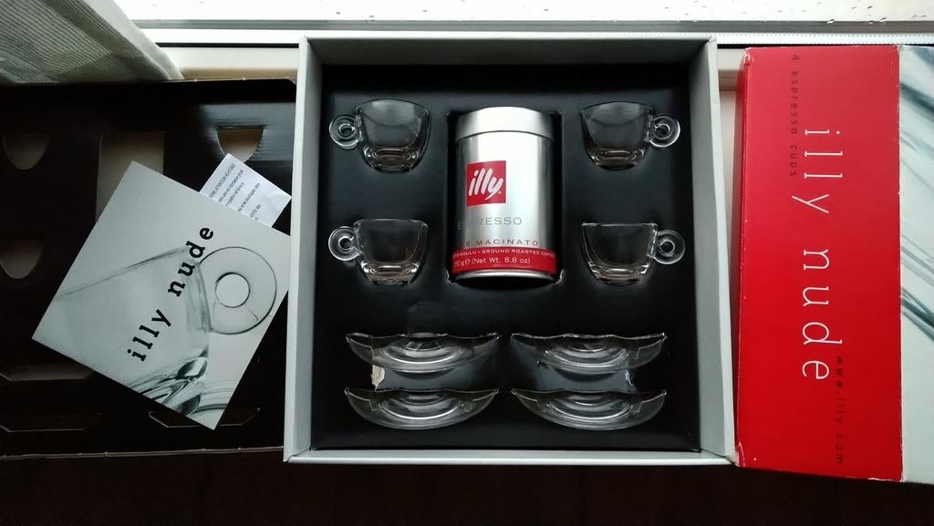 Collectors item Illy Nude collectie espresso kopjes, Nieuw, Ophalen of Verzenden, Glas, Effen
