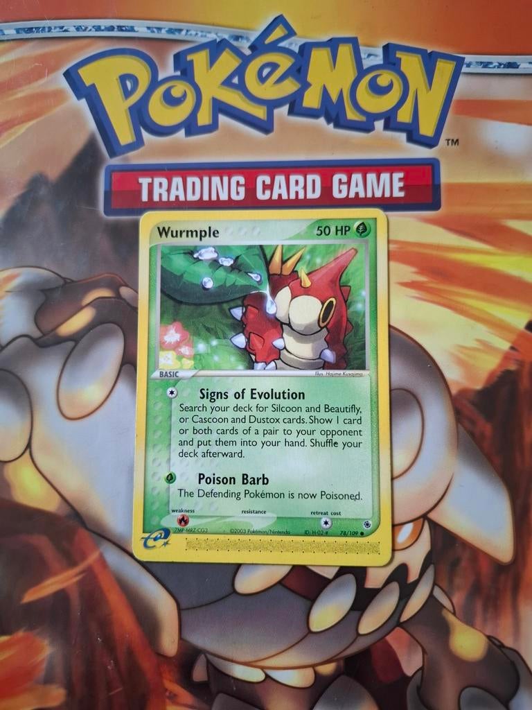 Wurmple 78/109 Ex Ruby&Sapphire set pokemon kaart, Ophalen of Verzenden, Gebruikt, Losse kaart