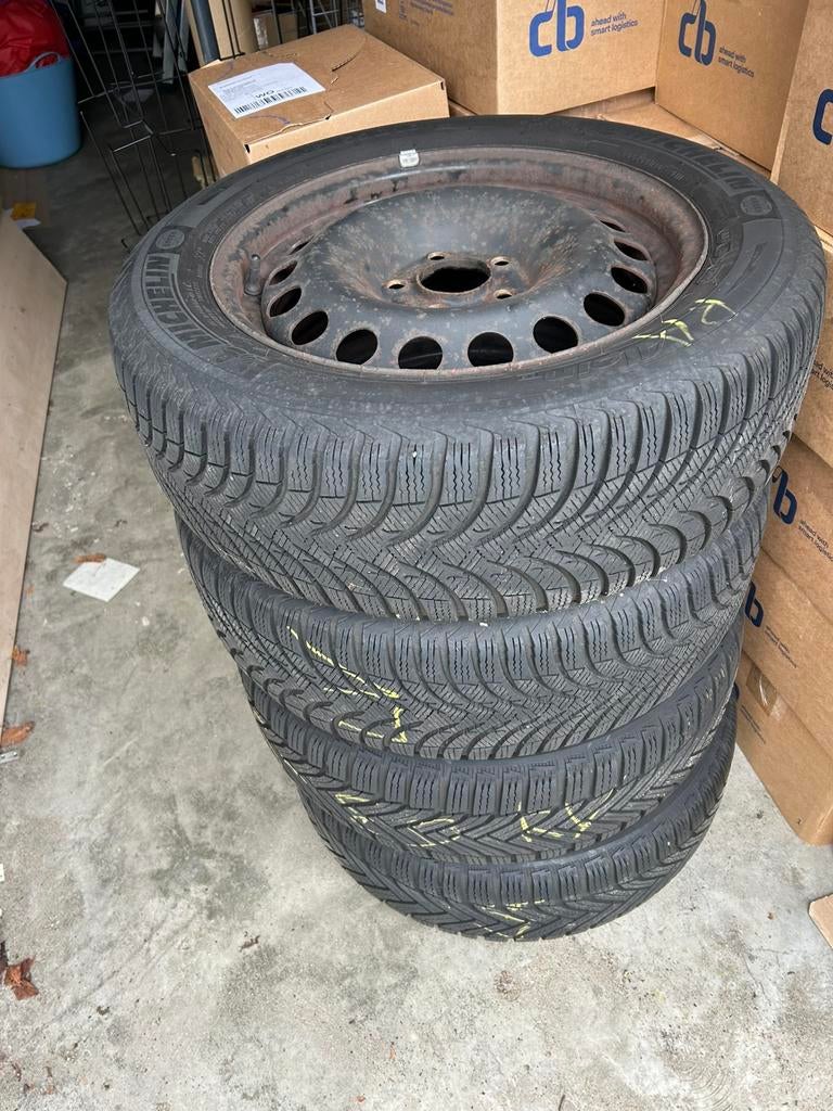 Set (4) Michelin winterbanden 205/55R16 91h, Ophalen, 16 inch, Banden en Velgen, 205 mm