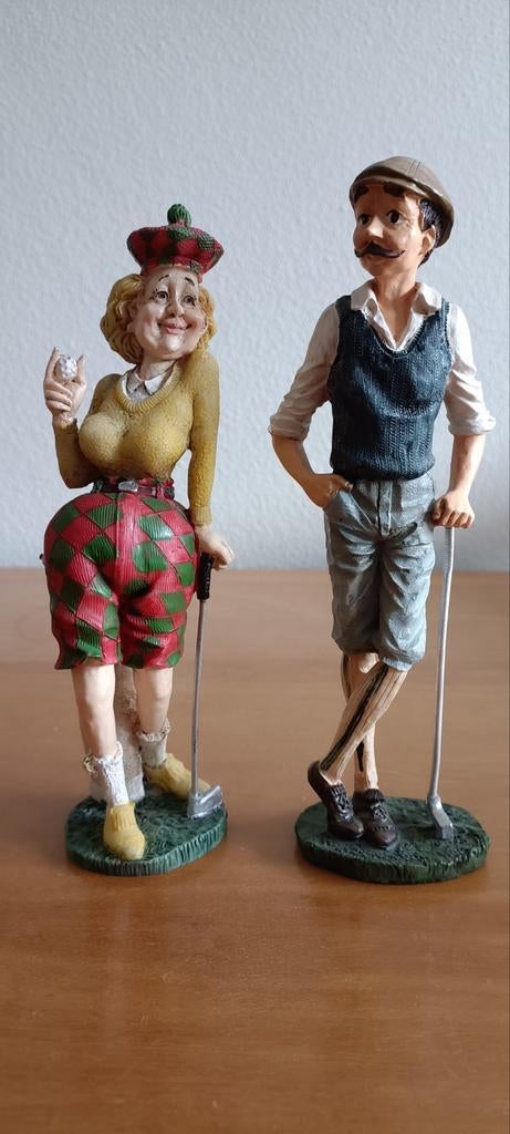 Golf Stelletje Beeldjes - Lotte Benter Design, Verzamelen, Beelden en Beeldjes, Ophalen of Verzenden, Zo goed als nieuw, Mens