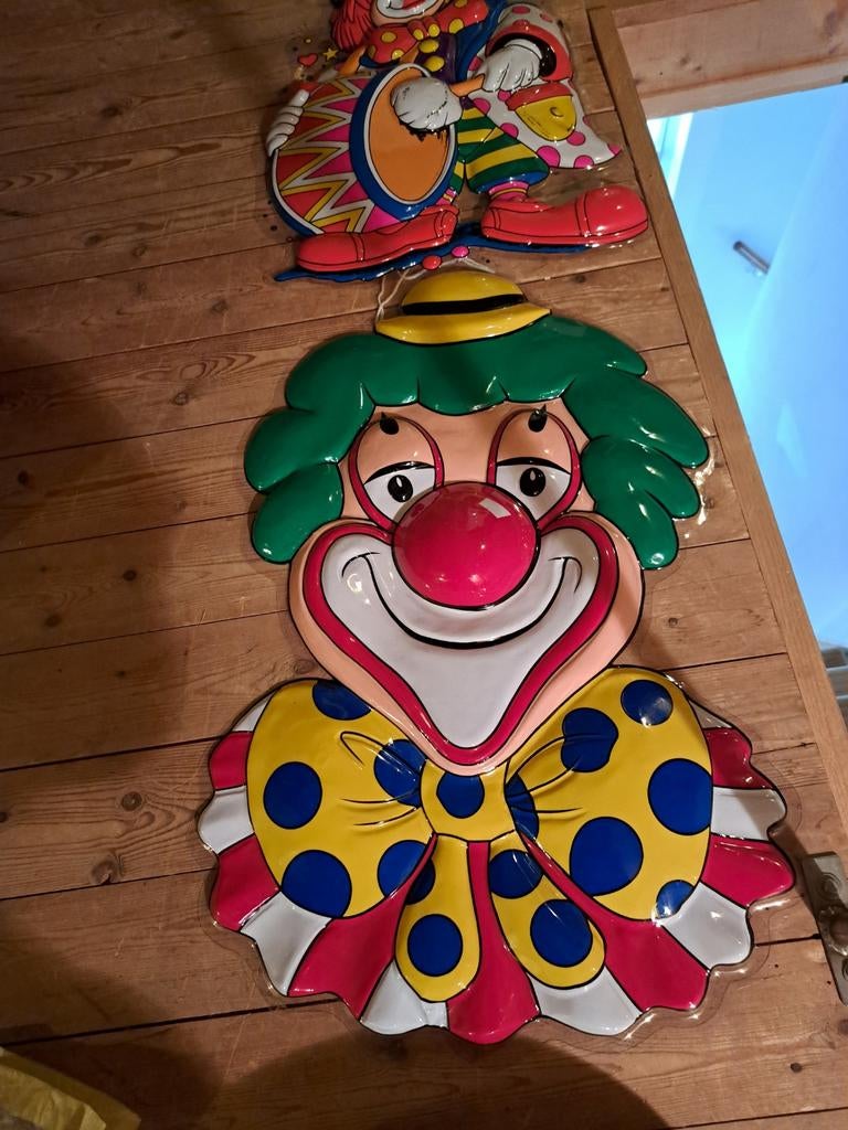 Clown Wanddecoratie,versiering voor carnaval, Ophalen, Zo goed als nieuw, Versiering, Carnaval