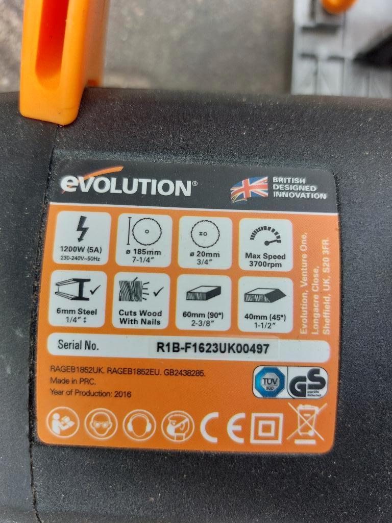 Evolution Rage-B Cirkelzaag zaagmachine 230V nieuw!, Doe-het-zelf en Verbouw, ., Nieuw, Ophalen of Verzenden, .
