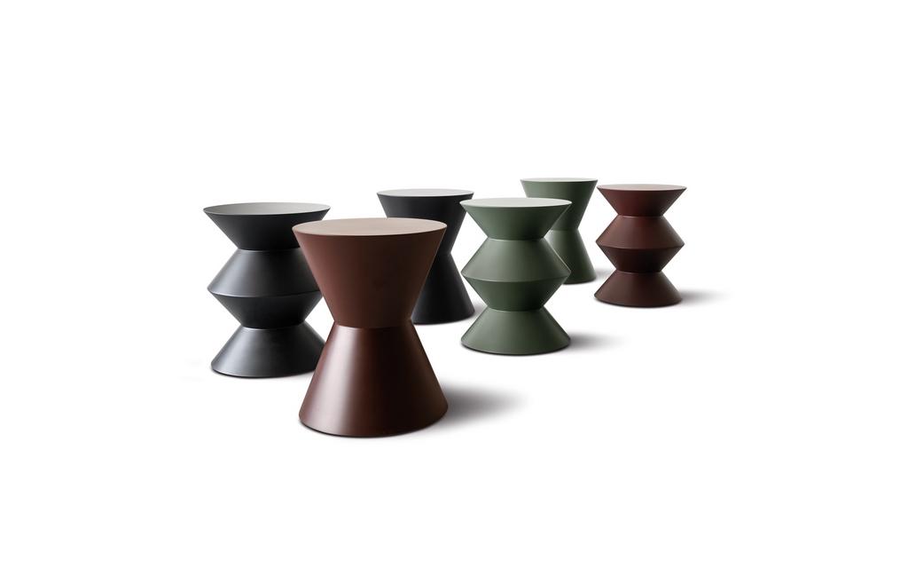 Minotti Cesar modellen A&B bronze, dark bronze & olive green, Huis en Inrichting, Tafels | Bijzettafels, Zo goed als nieuw, Rond