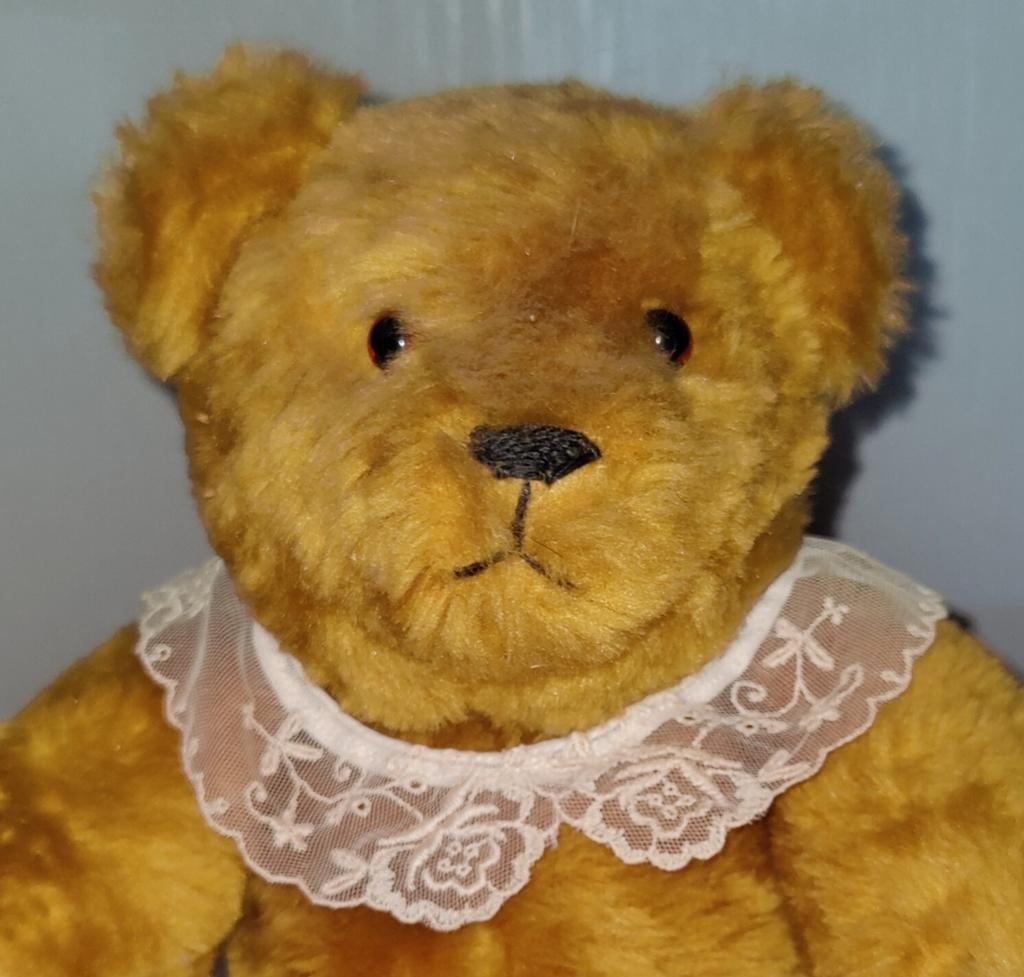 Teddy beer hand gemaakt, Verzamelen, Beren en Cherished Teddies, Ophalen of Verzenden, Zo goed als nieuw, Stoffen beer, Overige merken