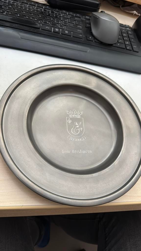 Sierbord gemeente Hefshuizen, 25 cm doorsnede, Ophalen of Verzenden
