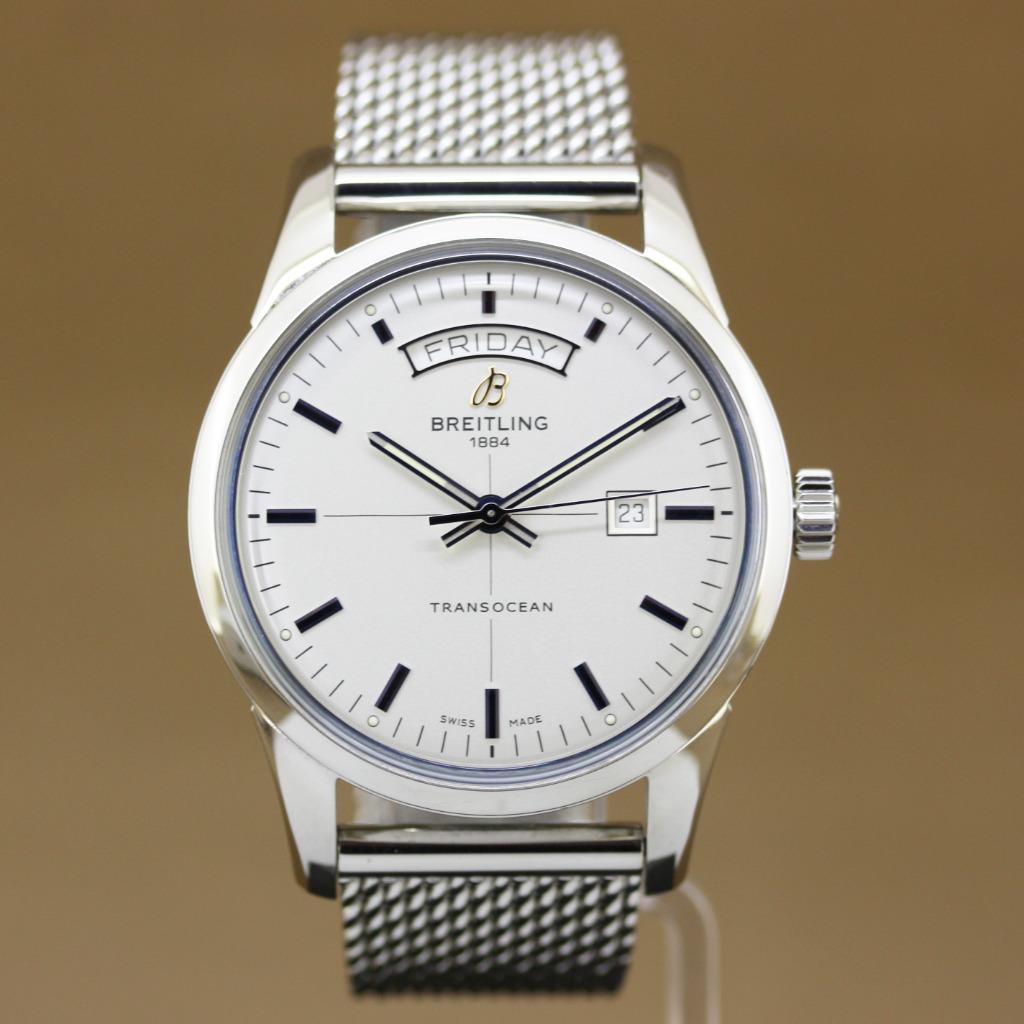 Breitling Transocean Automatic Day Date A45310, Staal, Staal, Breitling, Polshorloge