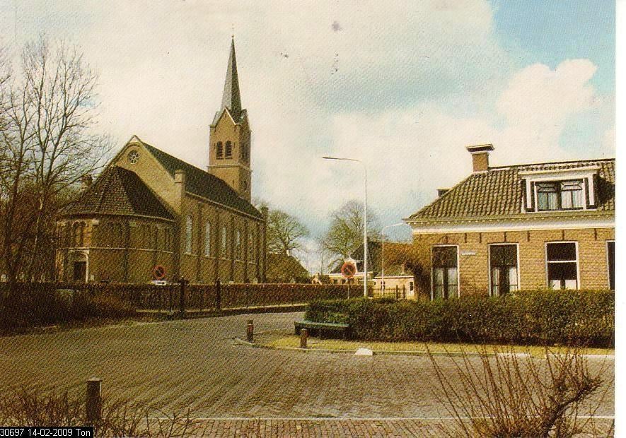 Ansichtkaart	Ysbrechtum (IJsbrechtum) NH kerk, Verzenden, 1960 tot 1980, Ongelopen, Friesland
