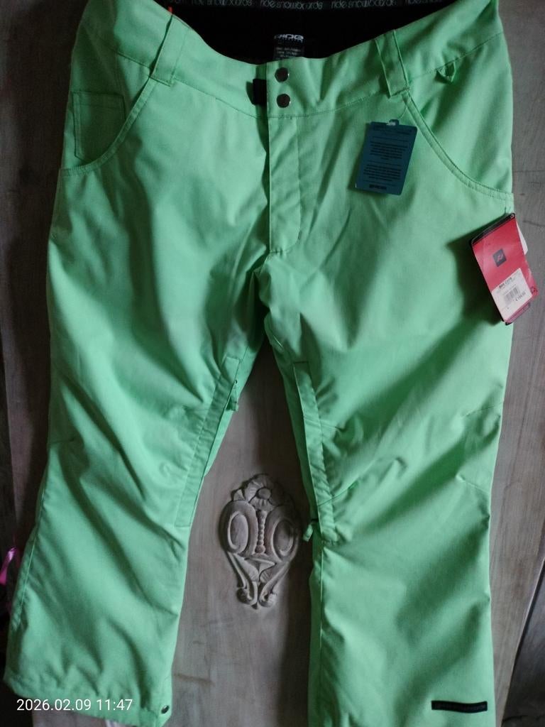 Ski  of snowboard broek mint groen maat L, Ophalen of Verzenden, Kleding