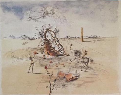 Salvador Dalí - La Montre Molle, Kleurenlithografie, Ophalen of Verzenden