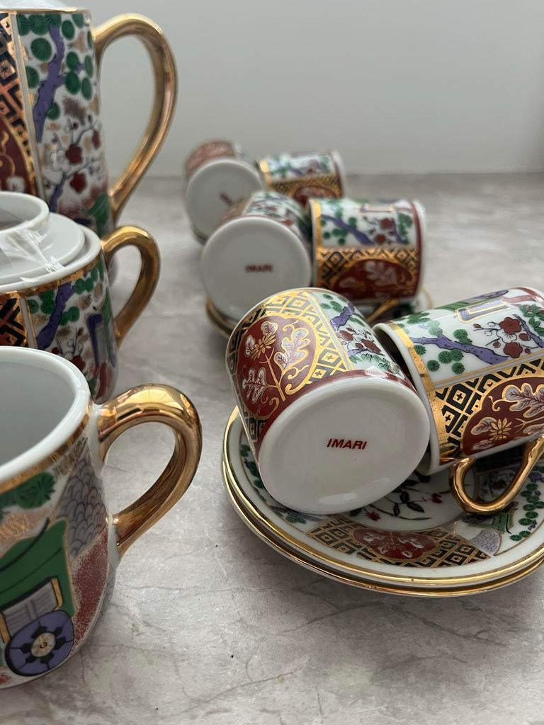 Prachtig Imari Thee/Koffie Servies, Antiek en Kunst, Ophalen of Verzenden