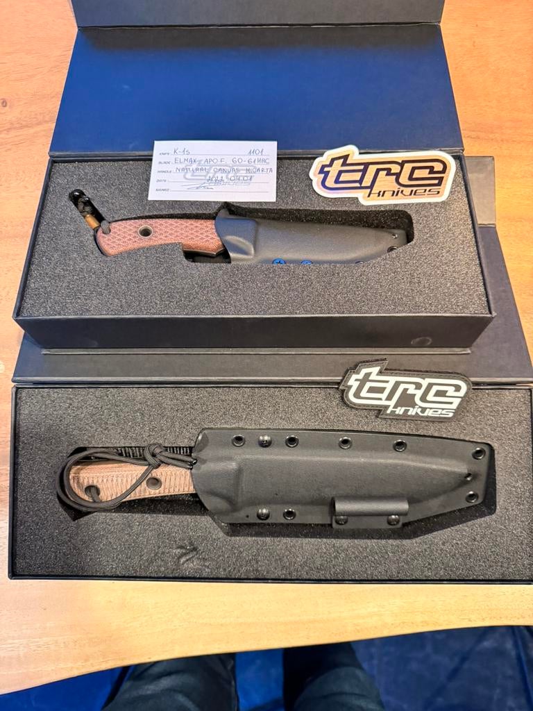Trc knives Apocalypse +K1S Virus limited edition Elmax set, Ophalen of Verzenden, Zo goed als nieuw