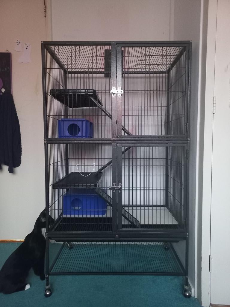 Keddoc ratten of chinchilla verblijf met accessoires., Ophalen, Zo goed als nieuw, Metaal, Overige typen
