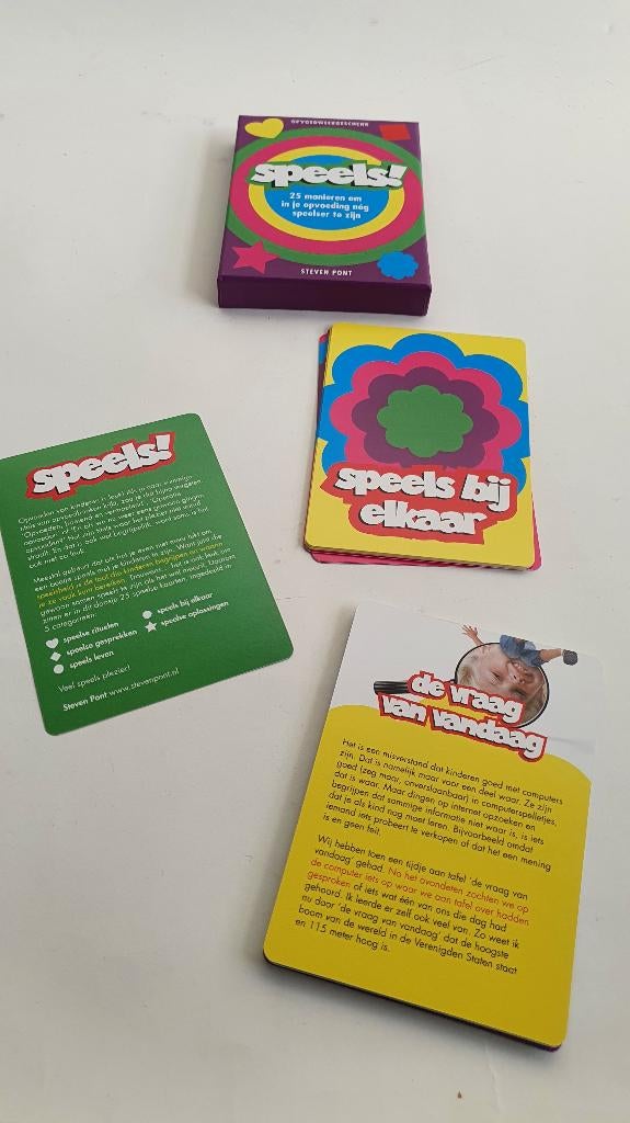 Speels! Opvoedingskaartspel Steven Pont, als nieuw. 7B14, Tweedehands verkoop, Tweedehands verkoop, Gebruikt, Ophalen of Verzenden