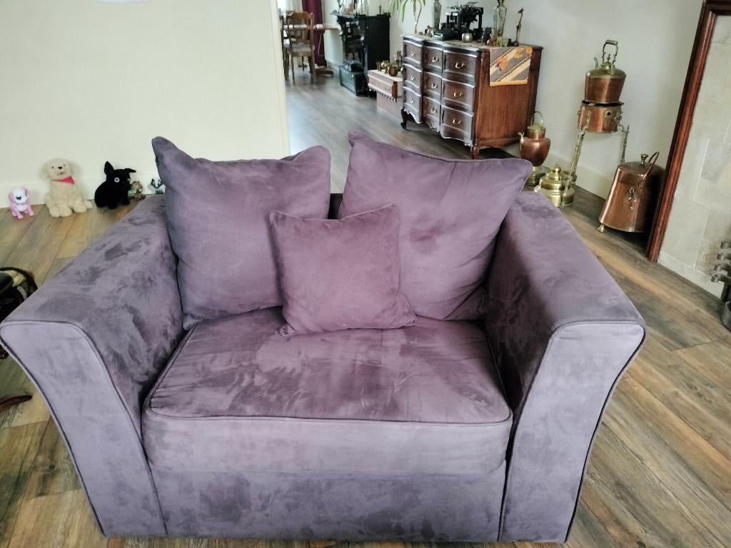 love seat, Ophalen, Tweepersoons, 75 tot 100 cm, Pluche