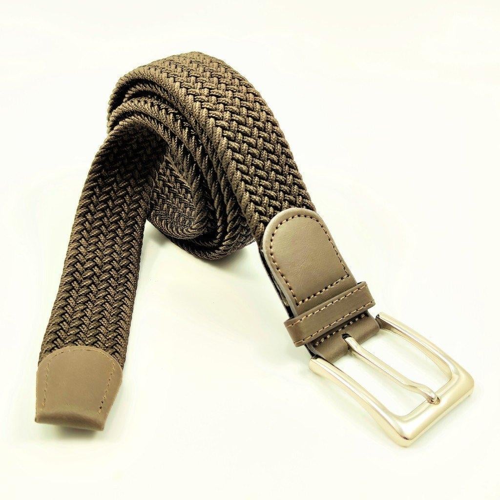 Gevlochten Canvas Stretch Riem Kakigroen, Kleding | Heren, Riemen en Ceinturen, 95 tot 105 cm, Overige kleuren, Verzenden, Nieuw