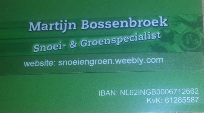martijn.bossenbroek tuinonderhoud en bomen snoeien, Garantie, Tuinonderhoud of Snoeiwerk