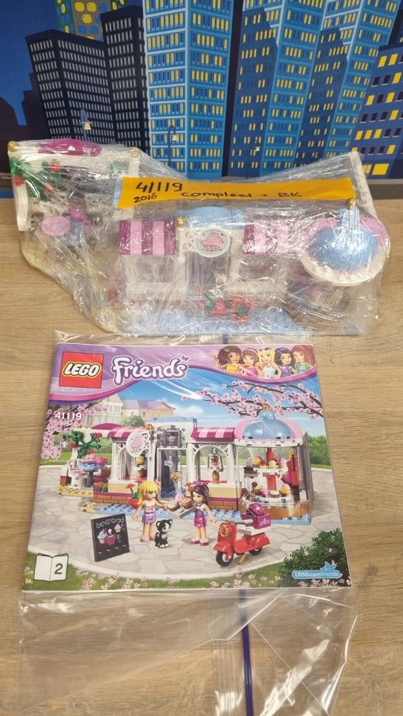 Lego Friends Set 41119 heartlake cupcake cafe 2016, Ophalen of Verzenden, Zo goed als nieuw, Complete set, Lego
