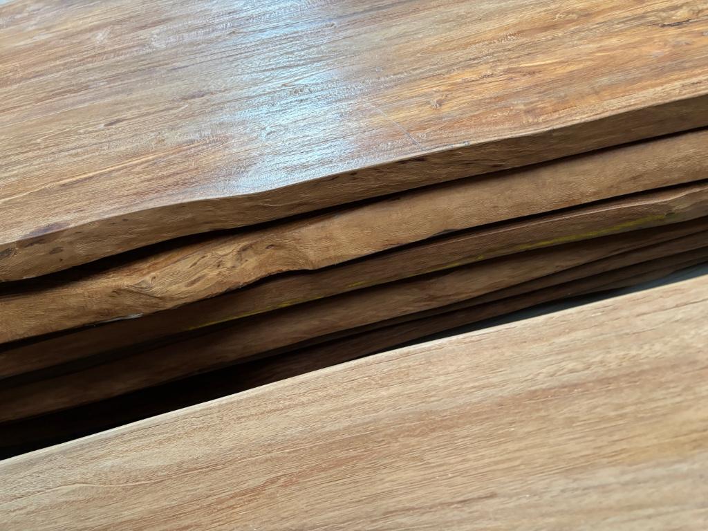 Tuintafel Boomstam Oud teak 260cm B keus, Ophalen, Teakhout, 50 tot 100 cm, Vijf personen of meer