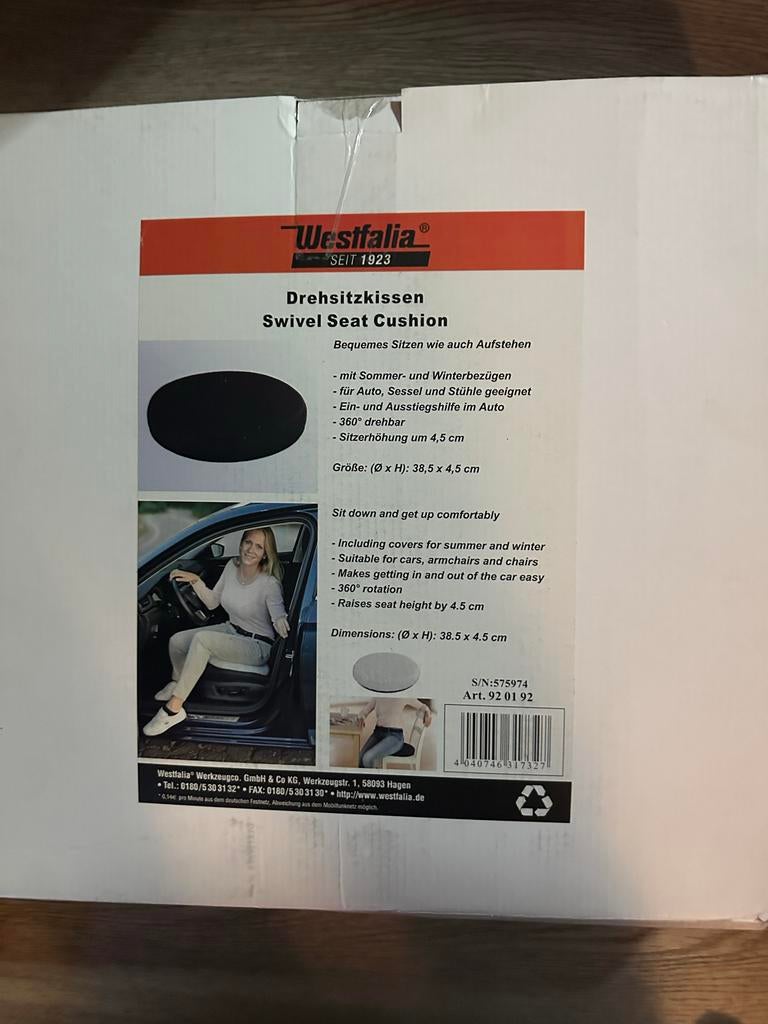 Westfalia Drehsitzkissen - Nieuw in doos, Ophalen, Nieuw