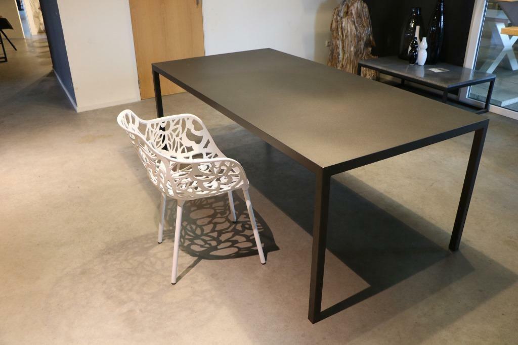 Strakke design tafel van STAAL  200 x 100 cm, Ophalen, 100 tot 150 cm, Vijf personen of meer, Metaal