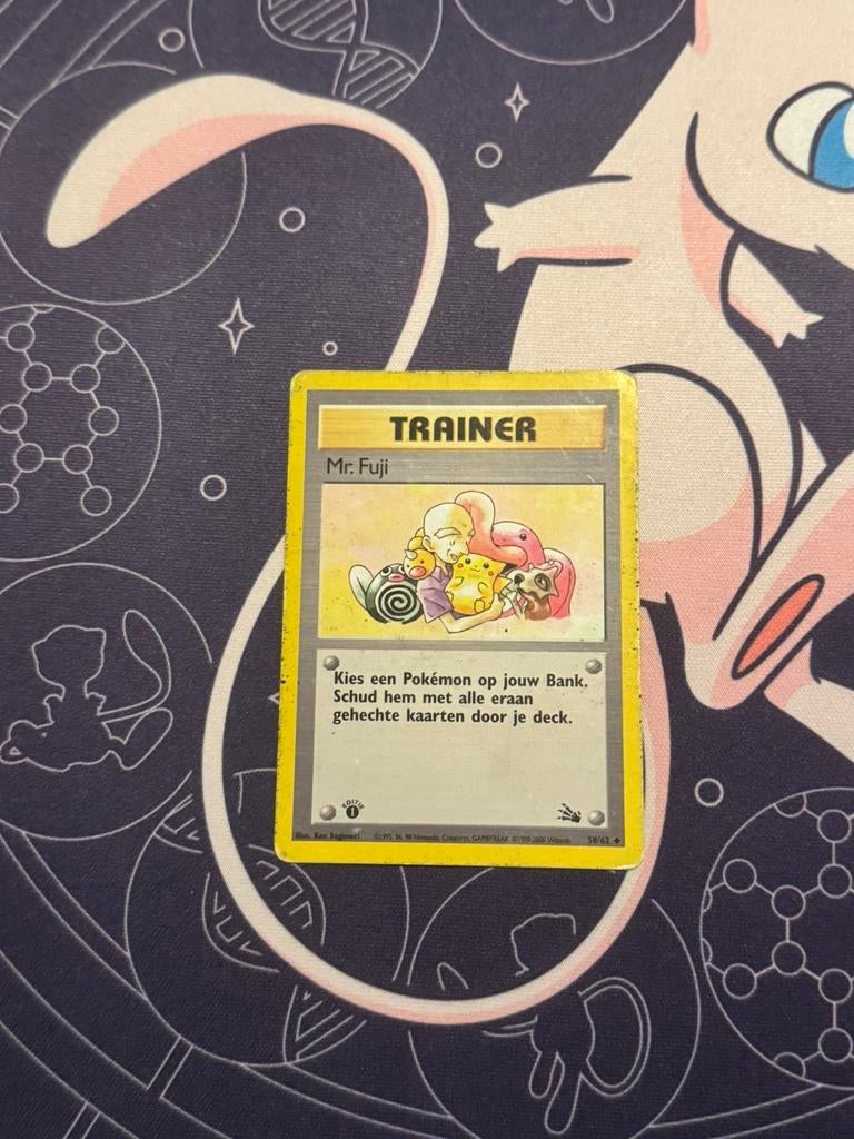 Pokémon kaarten MR. #58 fuij 1e editie NL Fossil, Ophalen of Verzenden, Gebruikt, Losse kaart