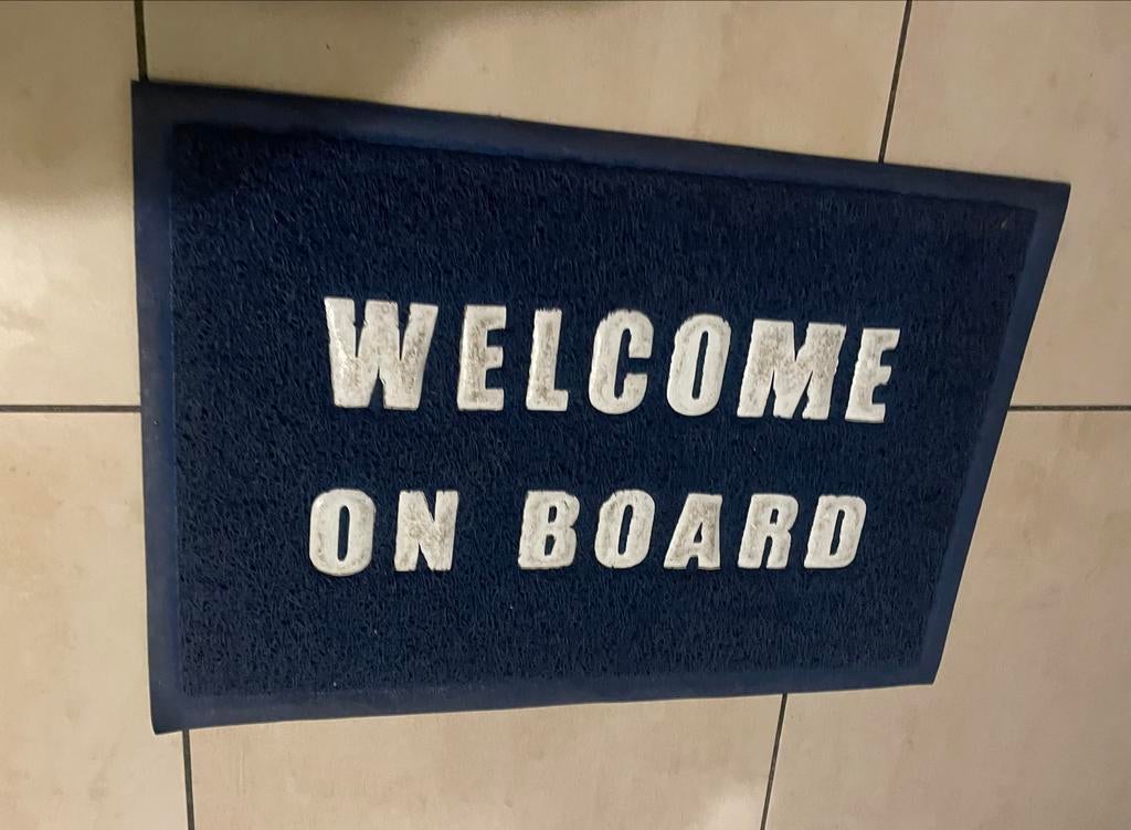 Vloermat - Welkom aan Board - 60x40 cm, Watersport en Boten, Ophalen of Verzenden, Zo goed als nieuw