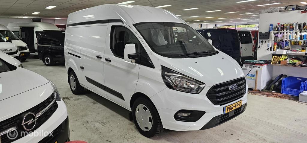 Ford Transit Custom 320 2.0 TDCI L2H2 Trend Airco Cruise, Auto's, Gebruikt, Euro 6, 4 cilinders, Wit