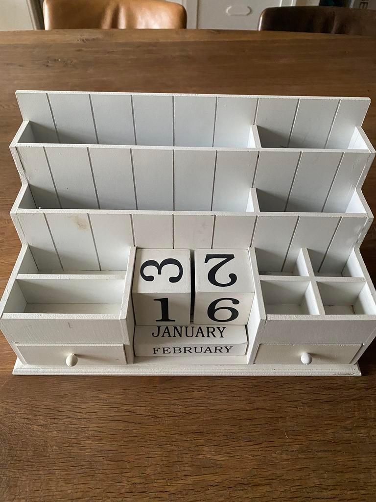 Buro organizer met lades en kalender, Ophalen of Verzenden, Gebruikt