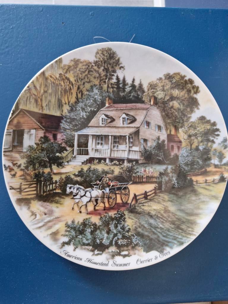 Wandbord Bavaria Currier & Ives "American Homestead Summer", Ophalen of Verzenden