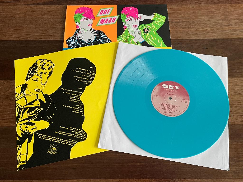 Vinyl LP Doe Maar 4US 4 US Virus TURQUOISE Vinyl, Ophalen of Verzenden, Gebruikt, 12 inch, Pop