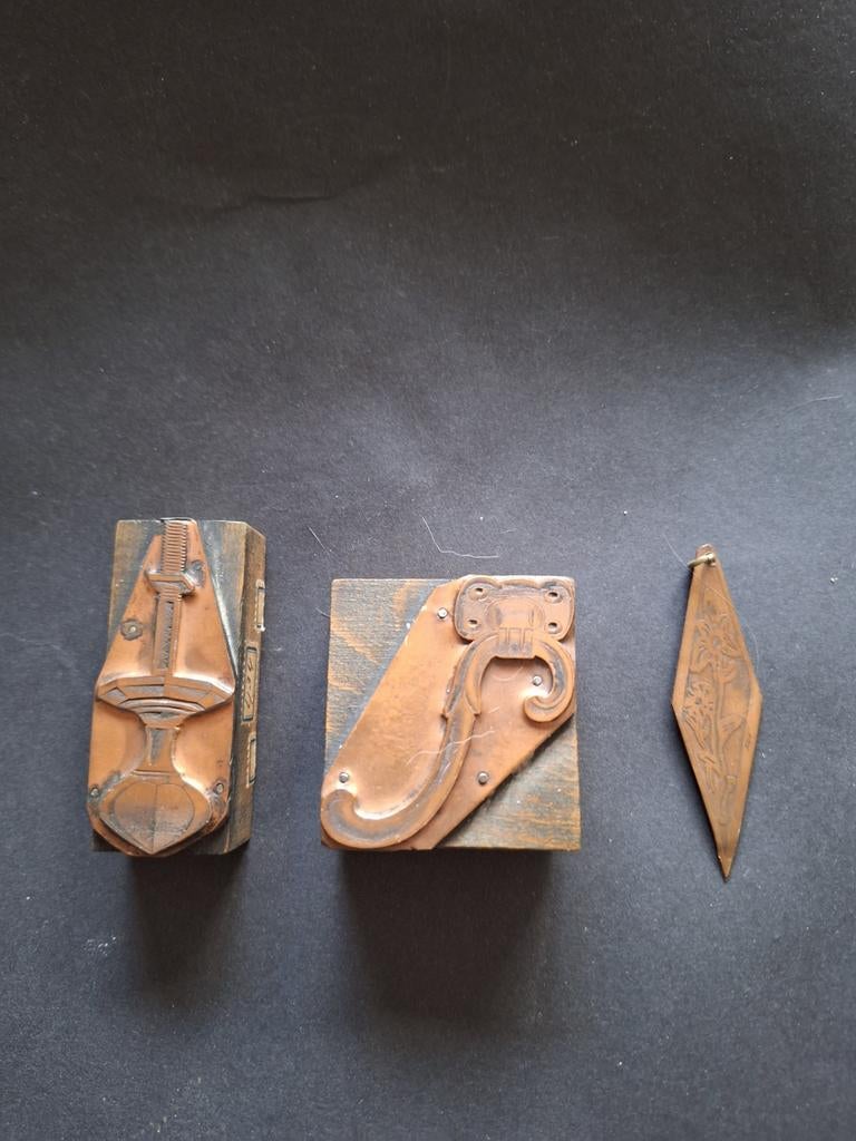 Druk platen Art Deco 1920 drukpers, Antiek en Kunst, Ophalen of Verzenden