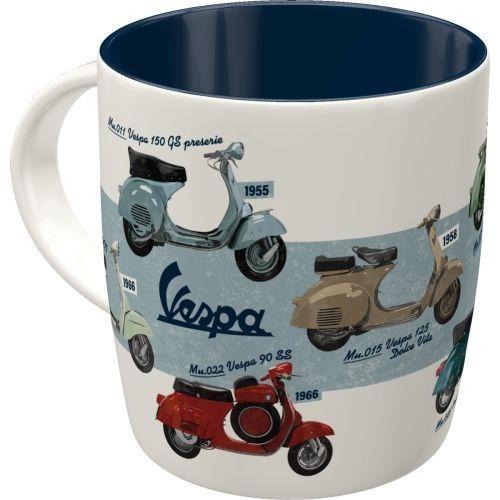 Vespa Scooter modellen reclame mok koffie beker, Ophalen of Verzenden, Nieuw, Auto's