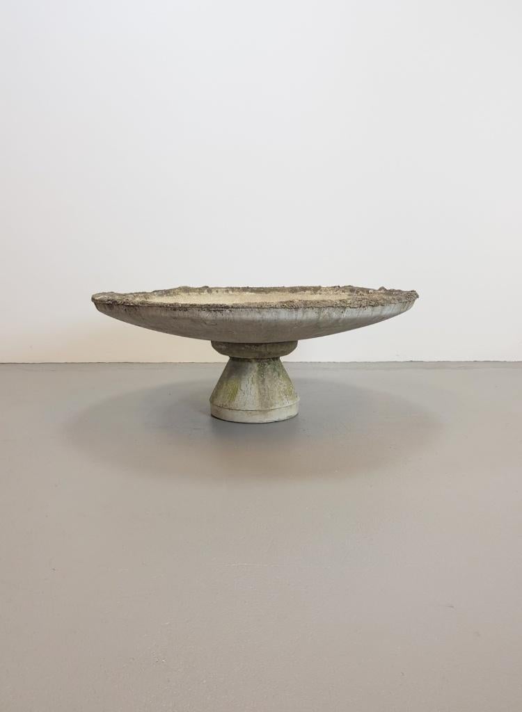 Vintage concrete plantenbak mid century ´60 bloembak rond, Ophalen, Steen, N, Rond