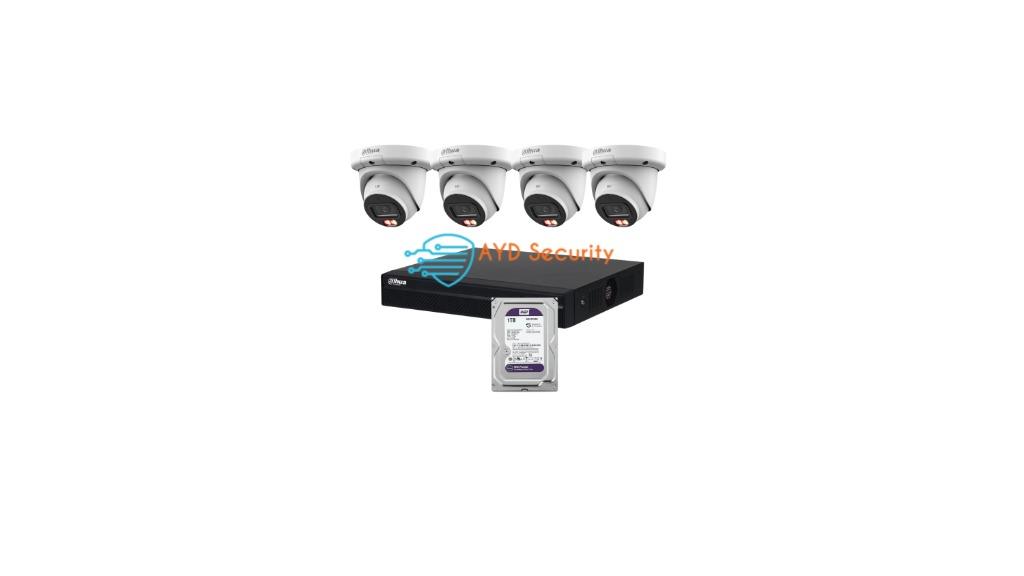 DAHUA 4 x 4MP Smart Dual Light WizSense-set met NVR, Audio, Tv en Foto, Videobewaking, Nieuw, Buitencamera, Ophalen of Verzenden