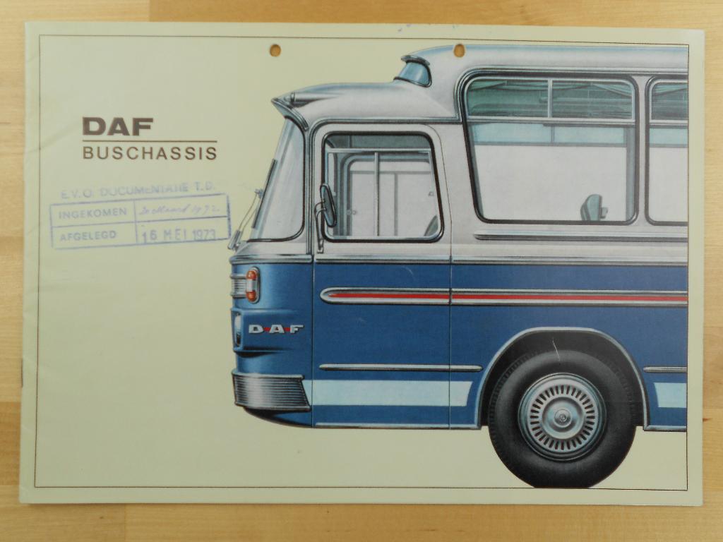 DAF Bus Brochure 1971 Touringcar Lijnbus, Ophalen of Verzenden, Zo goed als nieuw, Overige merken, DAF