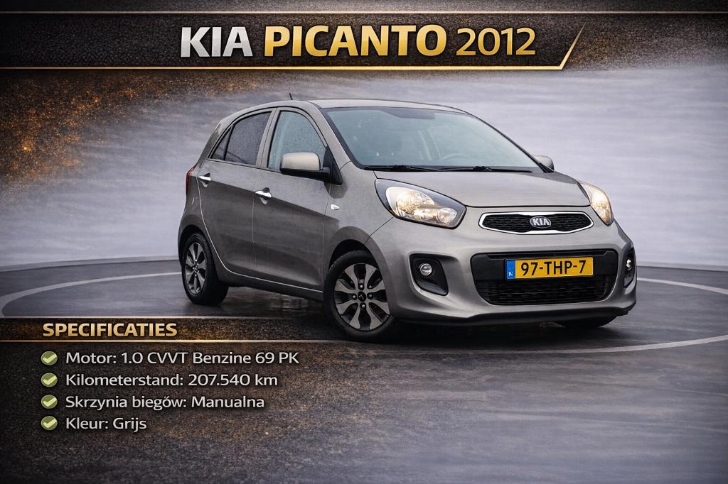 Kia Picanto 1.0 Cvvt 5-DRS 2012 Grijs, Auto's, Kia, Bedrijf, Picanto, Benzine, A, Hatchback, Handgeschakeld, Origineel Nederlands