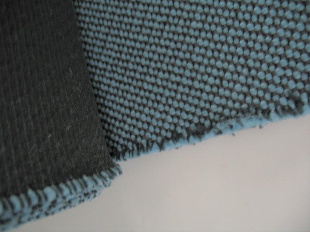 De Ploeg Kust 0085 lichtblauw+grijs 5,3 meter meubelstof P/M, Hobby en Vrije tijd, Stoffen en Lappen, Wol, Blauw, 120 cm of meer