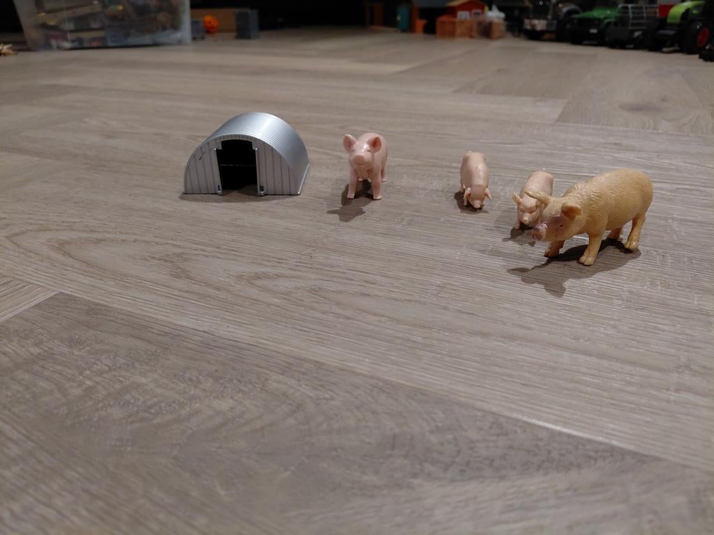 Speelgoed boerderij dieren - varkens met hok, Ophalen of Verzenden, Zo goed als nieuw, Jongen of Meisje