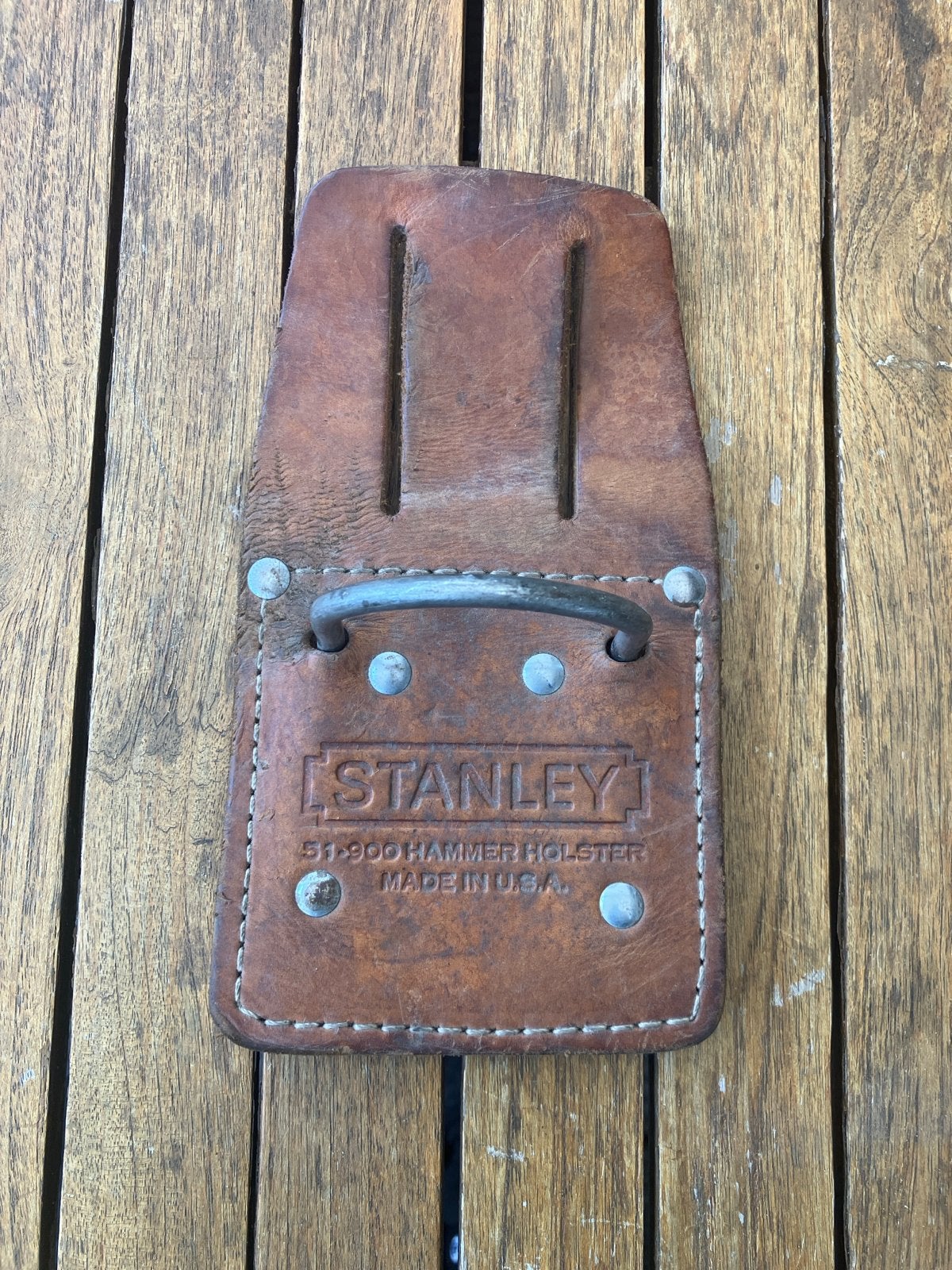 Stanley 51-900 Hammer Holster - Vintage Leren Hamerhouder, Doe-het-zelf en Verbouw, Gereedschap | Handgereedschap, Ophalen of Verzenden