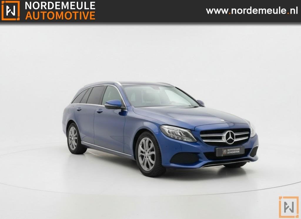 Mercedes-benz C-KLASSE 180 CDI PRESTIGE, Camera, Leder, Navi, Auto's, Gebruikt, Euro 6, 4 cilinders, Blauw