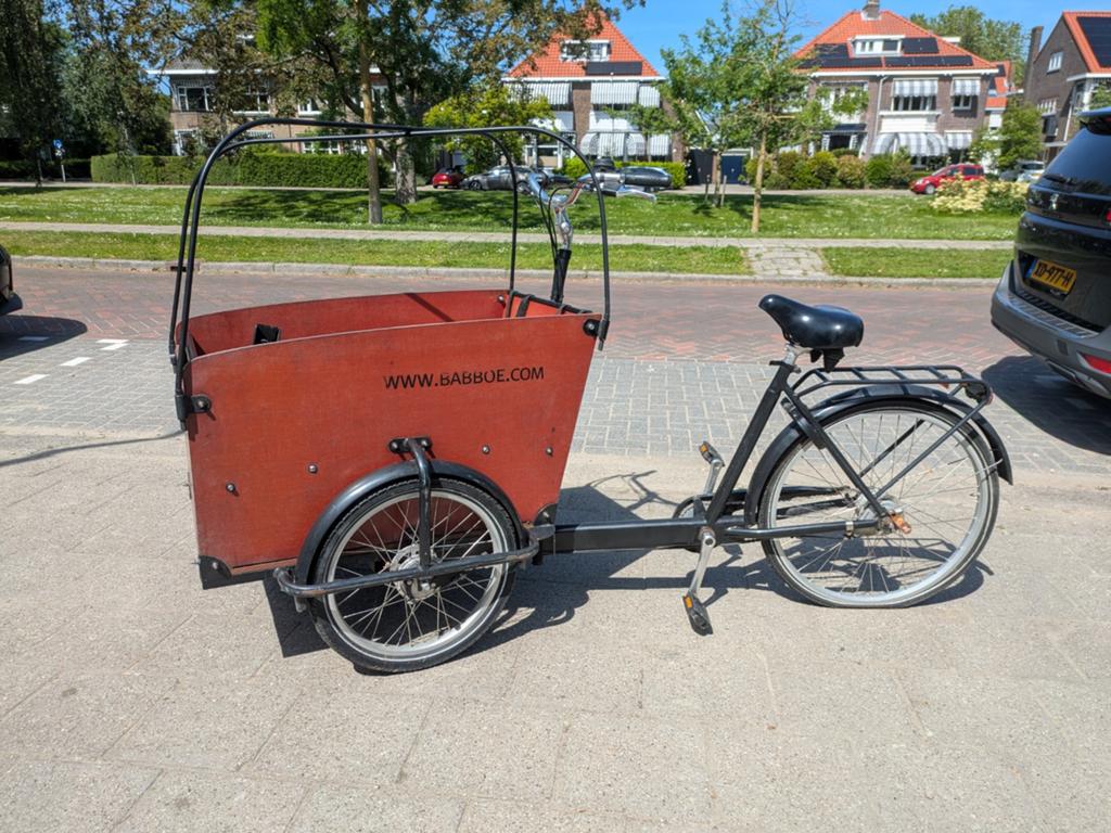 Babboe Big Bakfiets - Niet Elektrisch, Gekeurd, Fietsen en Brommers, Fietsen | Bakfietsen, 4 kinderen of meer, Gebruikt, Huif