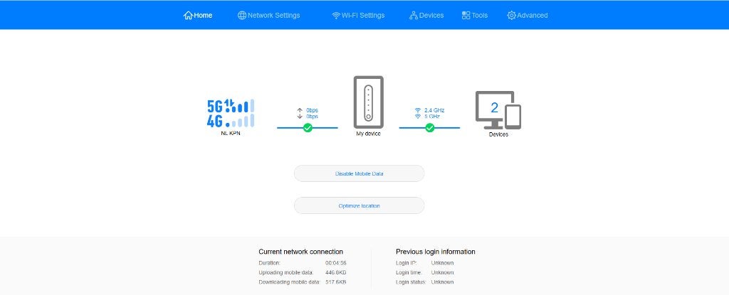 Huawei 5G H138-380, Computers en Software, Ophalen of Verzenden, Zo goed als nieuw, Router met modem, Huawei