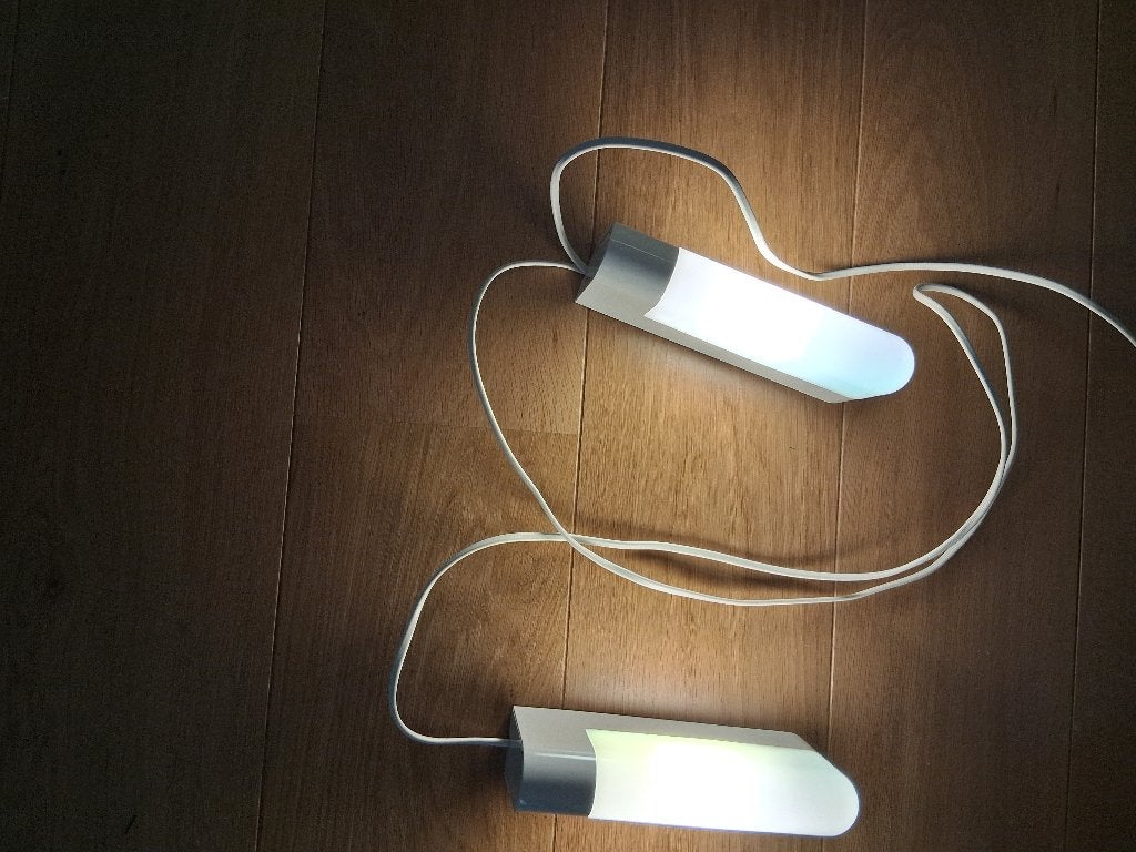 Lumiance Carcao lampen Armatuur, 2 stuks design, Ophalen of Verzenden, Zo goed als nieuw, Kunststof, Postmodern