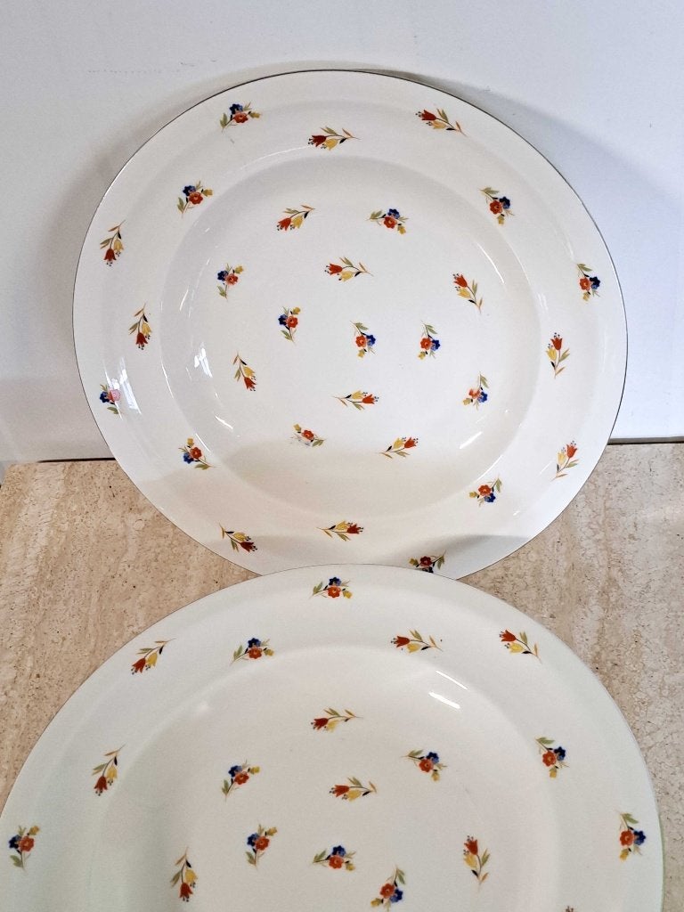 jaren 50 "Epiag D.F. Czecho-Slovakia"  6 x diep bord chintz, Antiek en Kunst, Ophalen of Verzenden