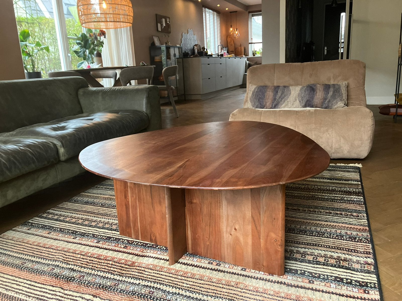 Salontafel mangohout Zara Home, Ophalen, 100 tot 150 cm, 50 tot 100 cm, Zo goed als nieuw