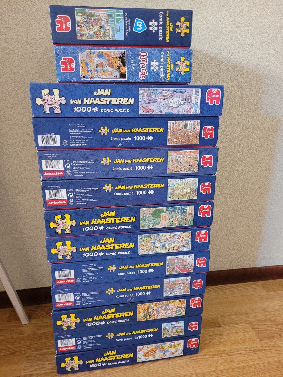 Jan van Haasteren legpuzzels, Ophalen of Verzenden, 500 t/m 1500 stukjes, Zo goed als nieuw, Legpuzzel