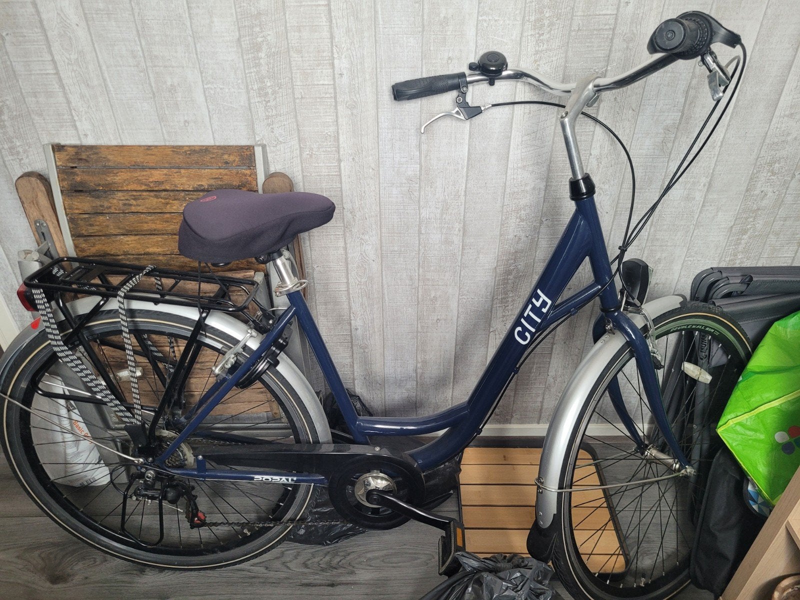 City damensfiets blauw 6 versnellingen en V-brakes., Ophalen, Zo goed als nieuw, Overige merken, Versnellingen