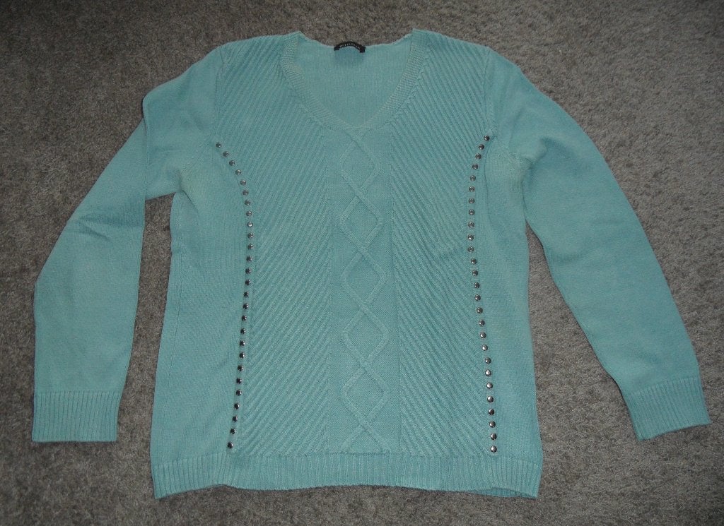 Groen-grijze damestrui van Witteveen, maat L, Kleding | Dames, Maat 42/44 (L), Ophalen of Verzenden, Zo goed als nieuw, Witteveen