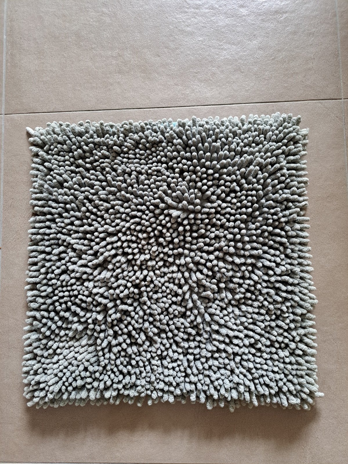Zachtgroene kussenhoes met textuur, 40x40 cm, Overige merken, Gebruikt, Groen, Vierkant